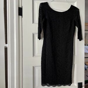 Banana Republic Black Lace Dress - Petite 4
